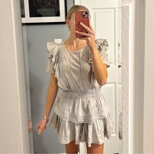LOVESHACKFANCY Grey Tie Dye Natasha Dress